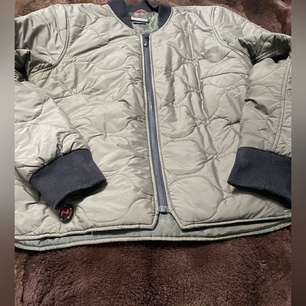 Mobile Warming Heated Coat/Jacket Olive Green with 2 Batteries Size Sm-Med - Picture 15 of 16